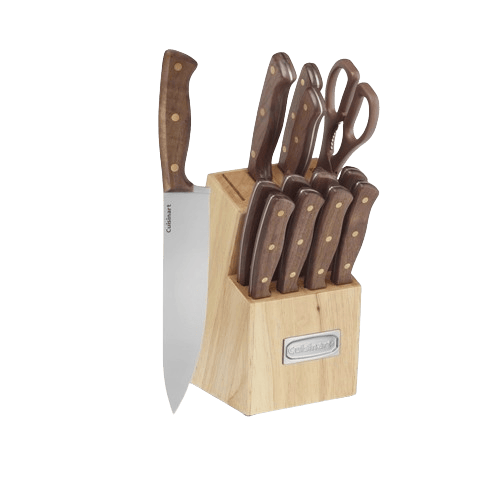 Cuisinart Walnut Triple Rivet 14 Piece Knife Block Set, Wood