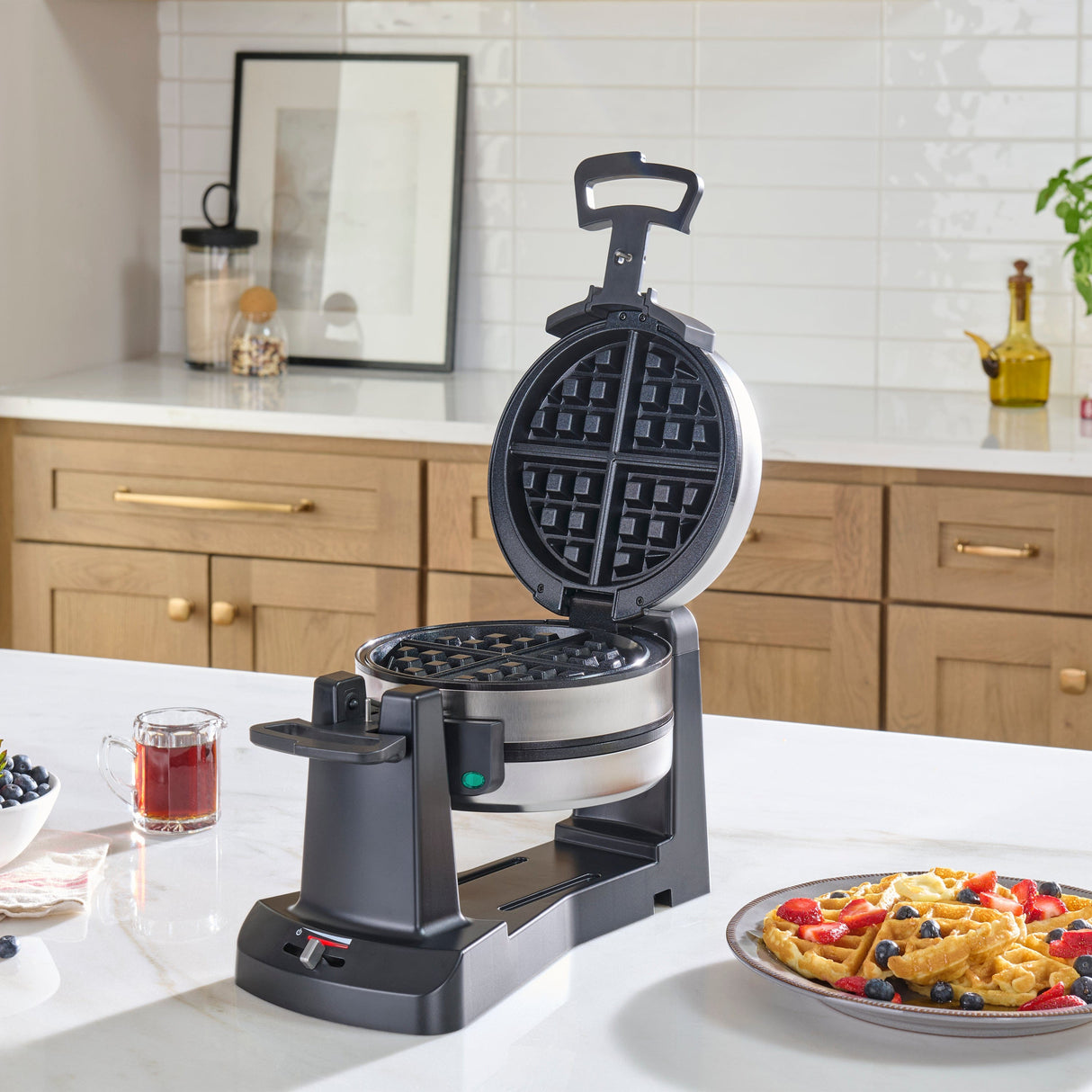 Cuisinart Double Flip Belgian Waffle Maker, Black