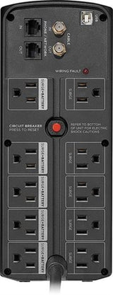 CyberPower LX1500GU 1500VA/900W 10 Outlets UPS Battery Backup - New Battery Certified Refurbished