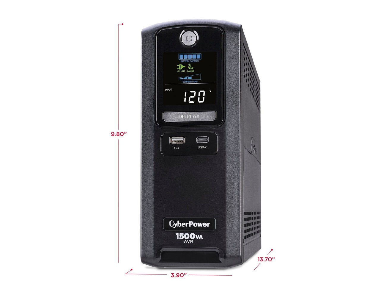 CyberPower LX1500GU3-R 1500VA / 900W 10 Outlets Battery Backup UPS - Certified Refurbished