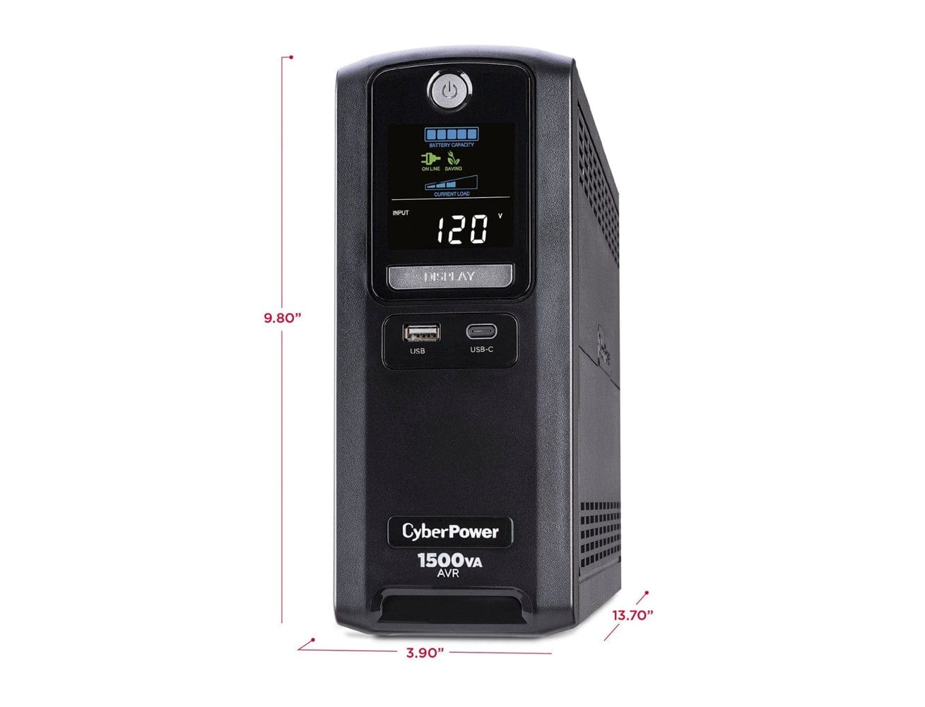 CyberPower LX1500GU3 1500VA / 900W 10 Outlets Battery Backup UPS - Certified Refurbished