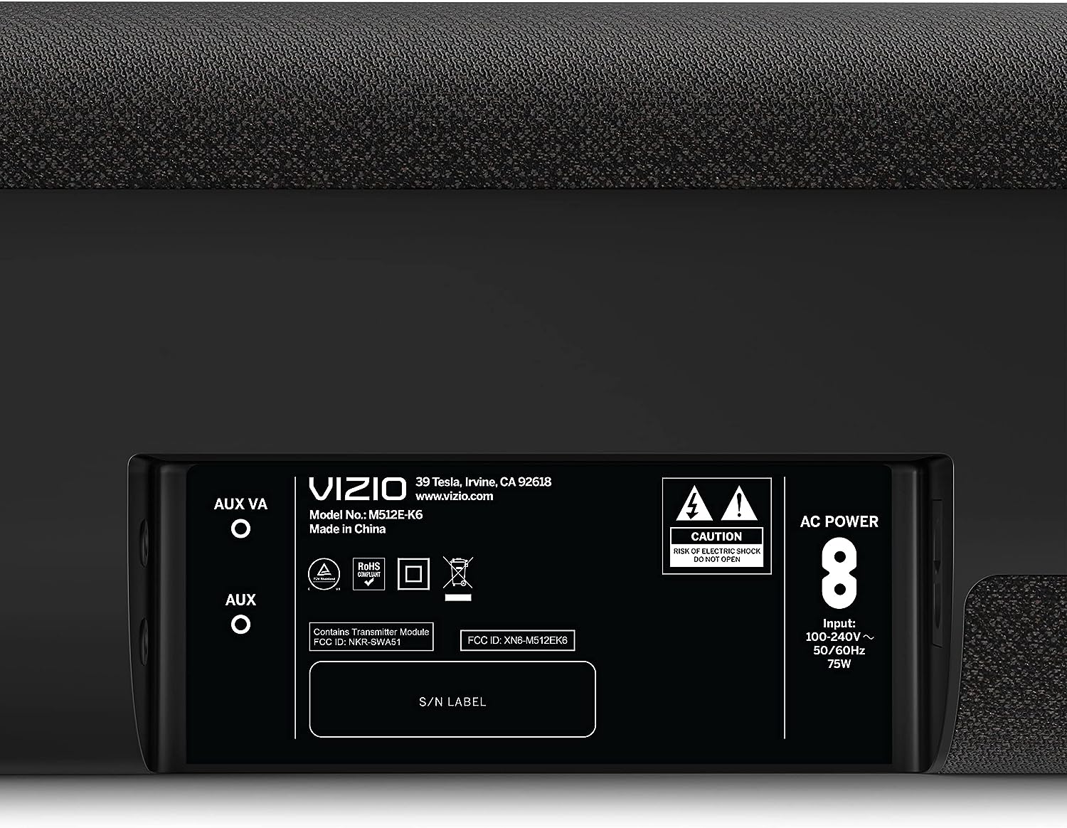 Vizio M512E-K6B-RB 42" 5.1.2 Elevate Soundbar System - Certified Refurbished