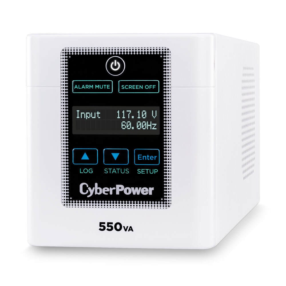 CyberPower M550L Medical-Grade UPS System, 550VA/440W, 4 Outlets, AVR, Tower, White - Certified Refurbished