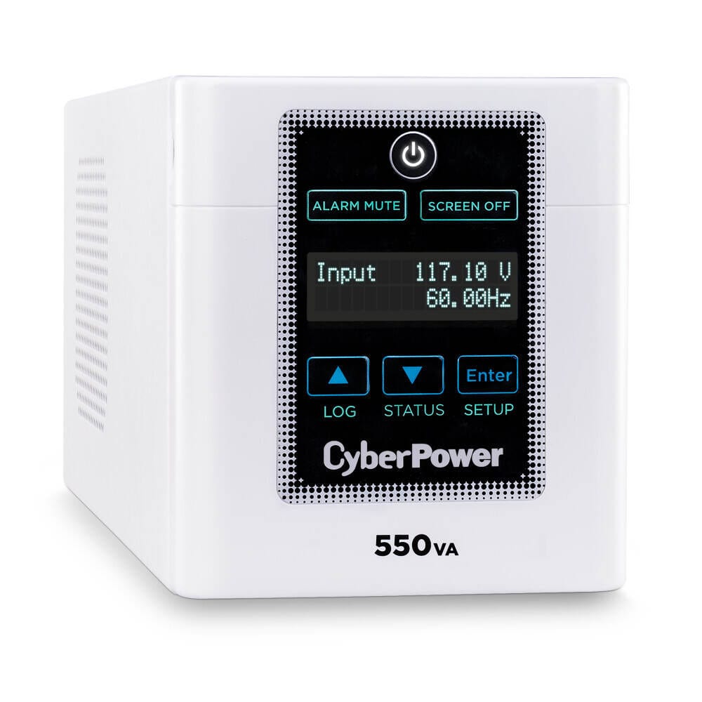 CyberPower M550L Medical-Grade UPS System, 550VA/440W, 4 Outlets, AVR, Tower, White - Certified Refurbished