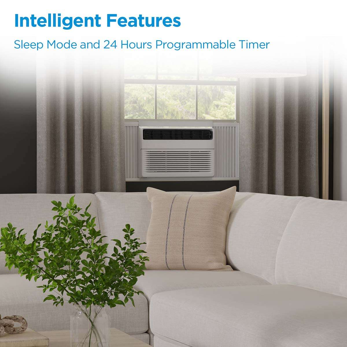 Midea MAW12S1JWT 550 Sq Ft 12000 BTU 3-in-1 Smart Window Air Conditioner - Seller Refurbished