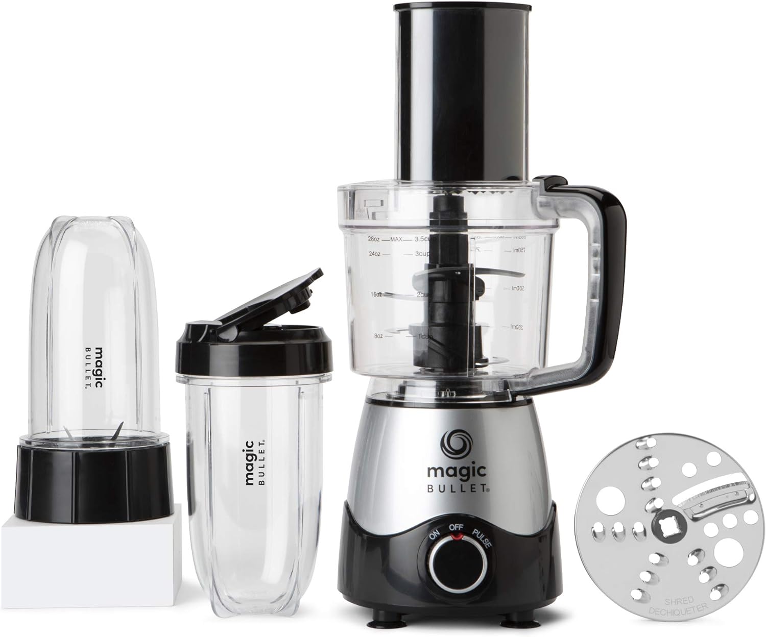 Magic Bullet 3.5 Cup Kitchen Express Food Processor, Silver