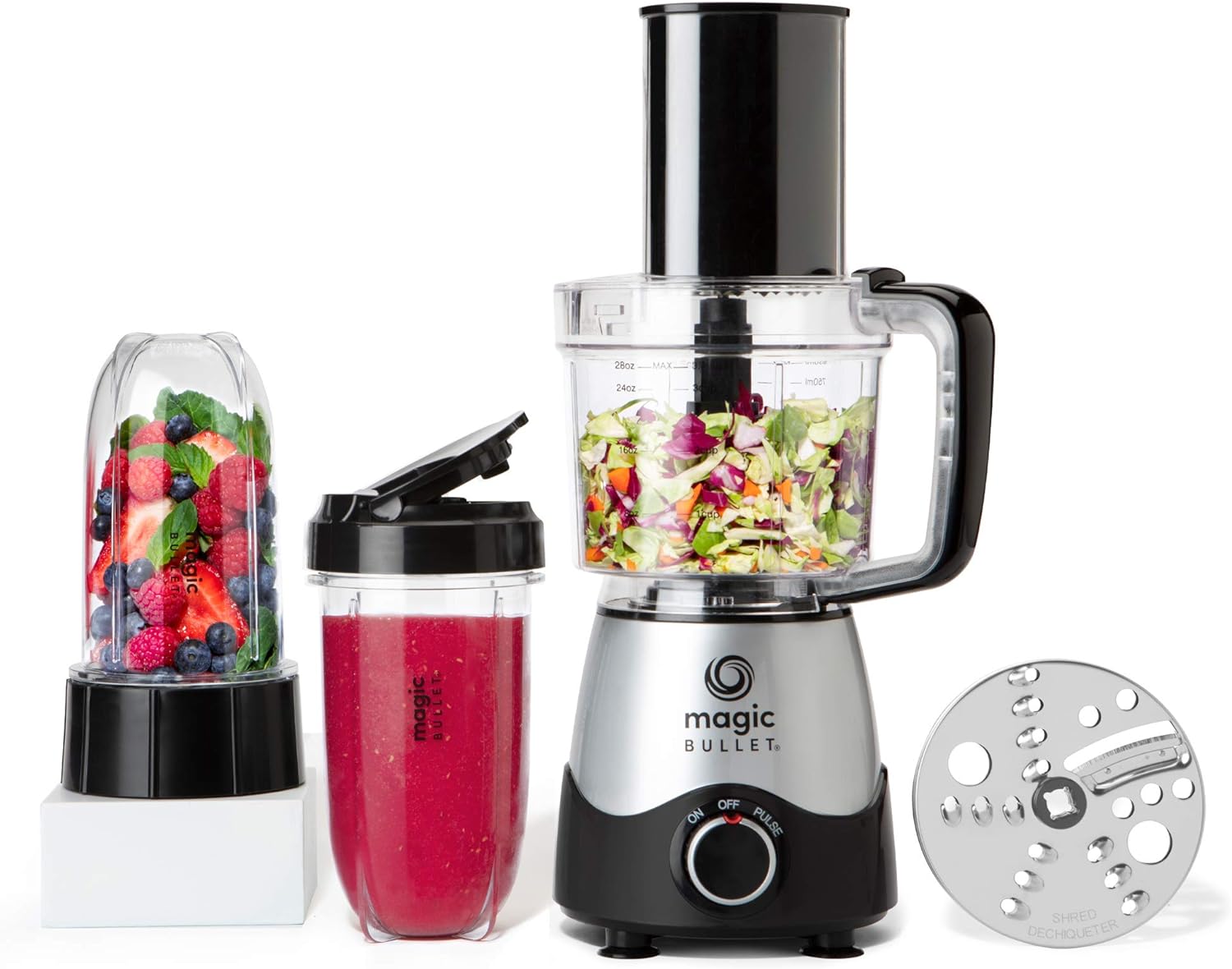 Magic Bullet 3.5 Cup Kitchen Express Food Processor, Silver