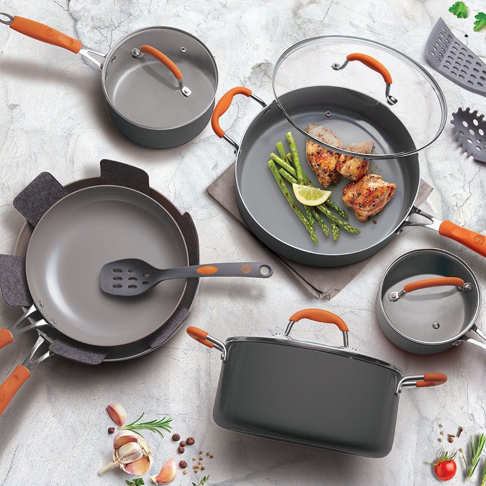 MasterChef 16-Piece Champions Cookware Set, Gray