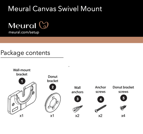 Meural Canvas Swivel Mount, Works Canvas, Canvas II