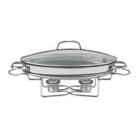 Cuisinart Classic Entertaining Collection 13.5" Oval Buffet Server, Silver