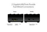 Netgear MK73 Nighthawk Dual-Band AX3000 3-Pack 3Gbps WiFi 6 Mesh System 1 Router + 2 Satellites - Certified Refurbished