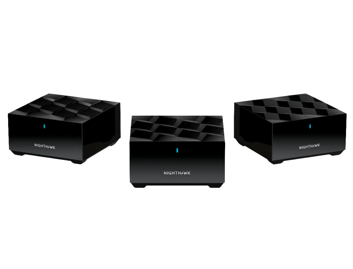 Netgear Nighthawk Dual-Band AX3000 3-Pack 3Gbps WiFi 6 Mesh System - 1 Router + 2 Satellites - Certified Refurbished