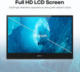 Mobile Pixels 16" Glance FHD 1080P Portable Monitor - Certified Refurbished