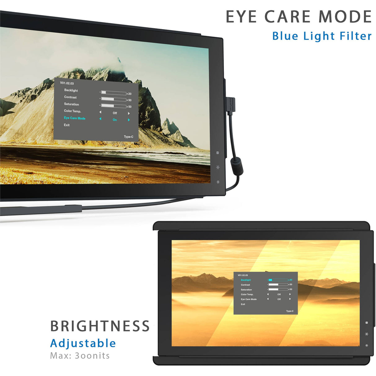 Mobile Pixels Trio Max Portable Monitor, 14.1" Triple Monitor - Certified Refurbished
