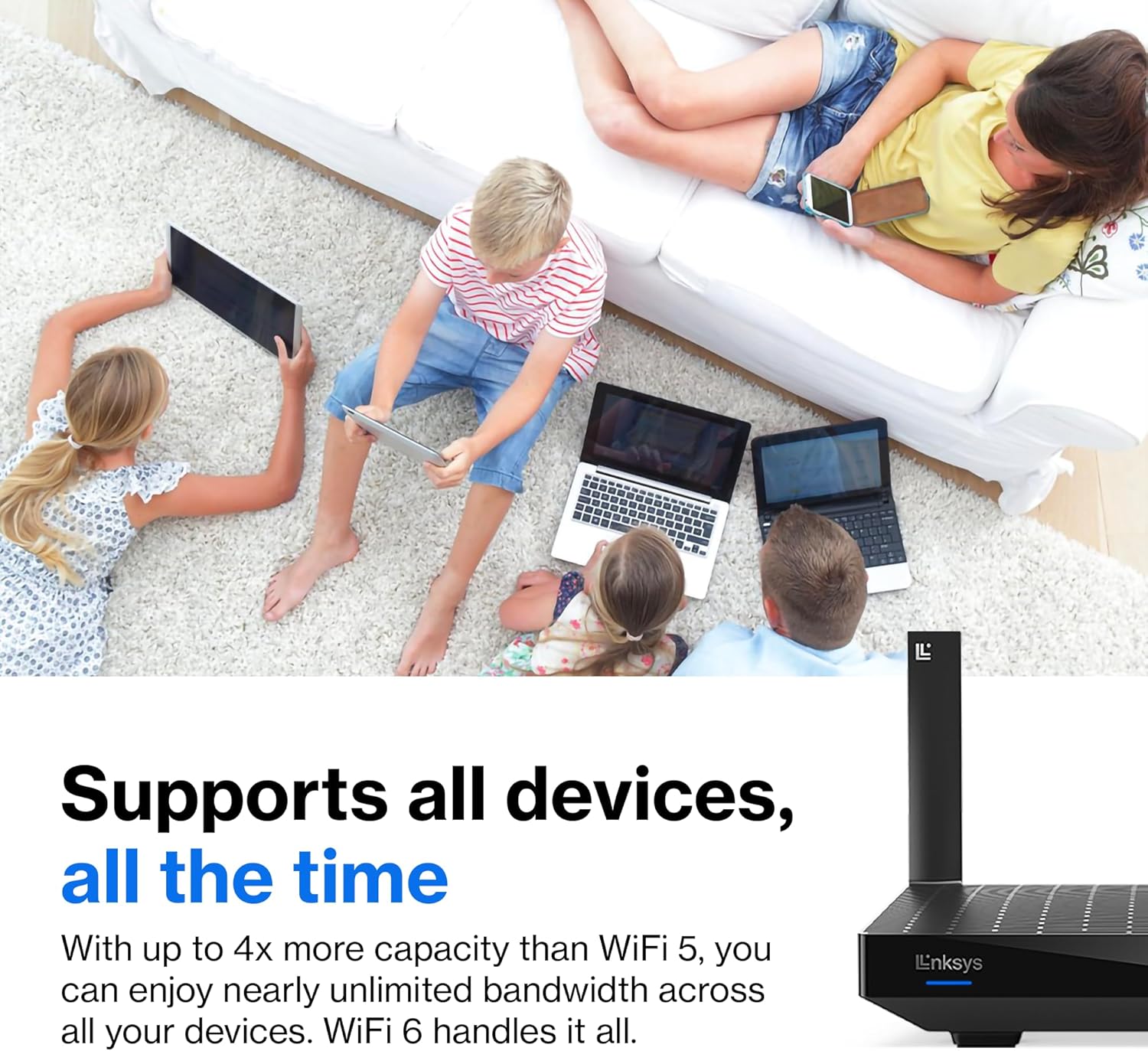 Linksys AX5400 Hydra Pro 6 Connect to 30+ Devices 2,700 SqFt WiFi 6 Mesh Router