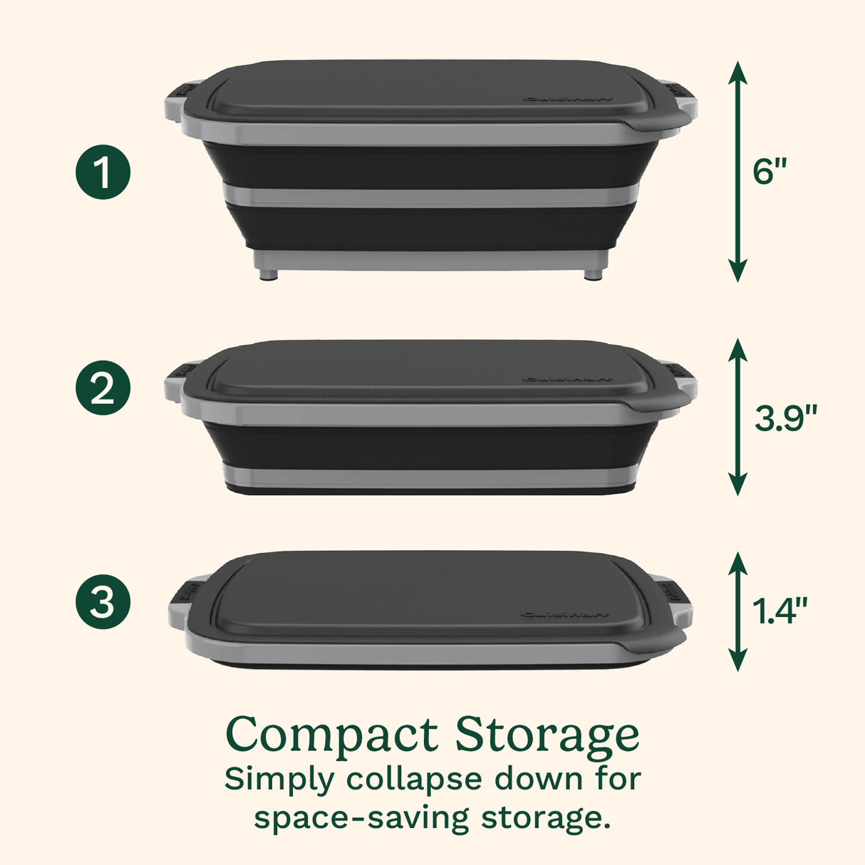 Cuisinart 4-in-1 Expandable Prep & Serve Tub, Black