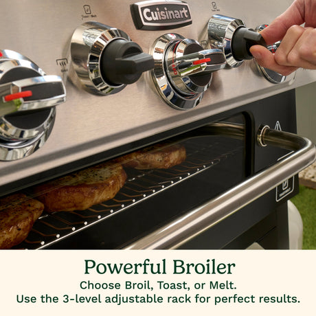 Cuisinart 28" Outdoor Gas Griddler, 2-in-1 Griddle & Broiler, Black Stainless