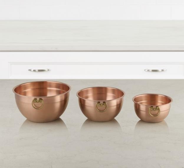 Cuisinart 3 Piece Copper Mixing Bowl Set, Copper