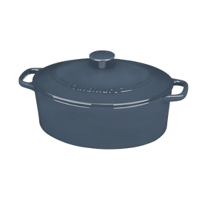 Cuisinart Chef’s Classic™ Enameled Cast Iron Cookware 5.5 Quart Oval Covered Casserole, Blue