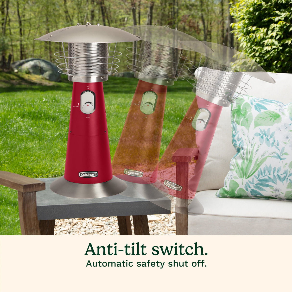 Cuisinart Portable Tabletop Patio Heater, Red