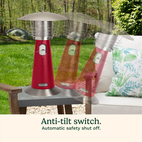 Cuisinart Portable Tabletop Patio Heater, Red