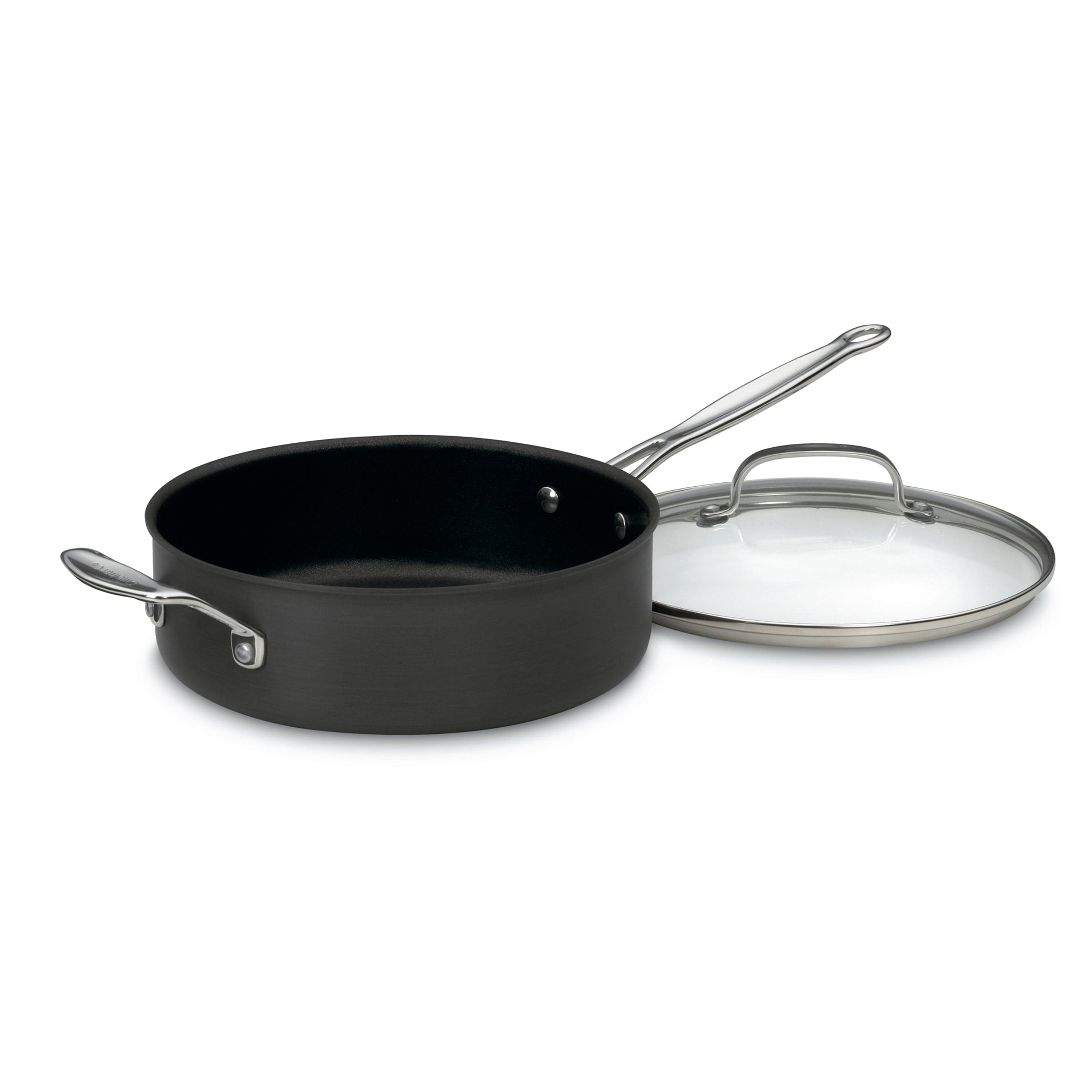 Cuisinart Chef's Classic™ Nonstick Hard Anodized 5.5 Quart Sauté Pan with Helper Handle & Cover, Black