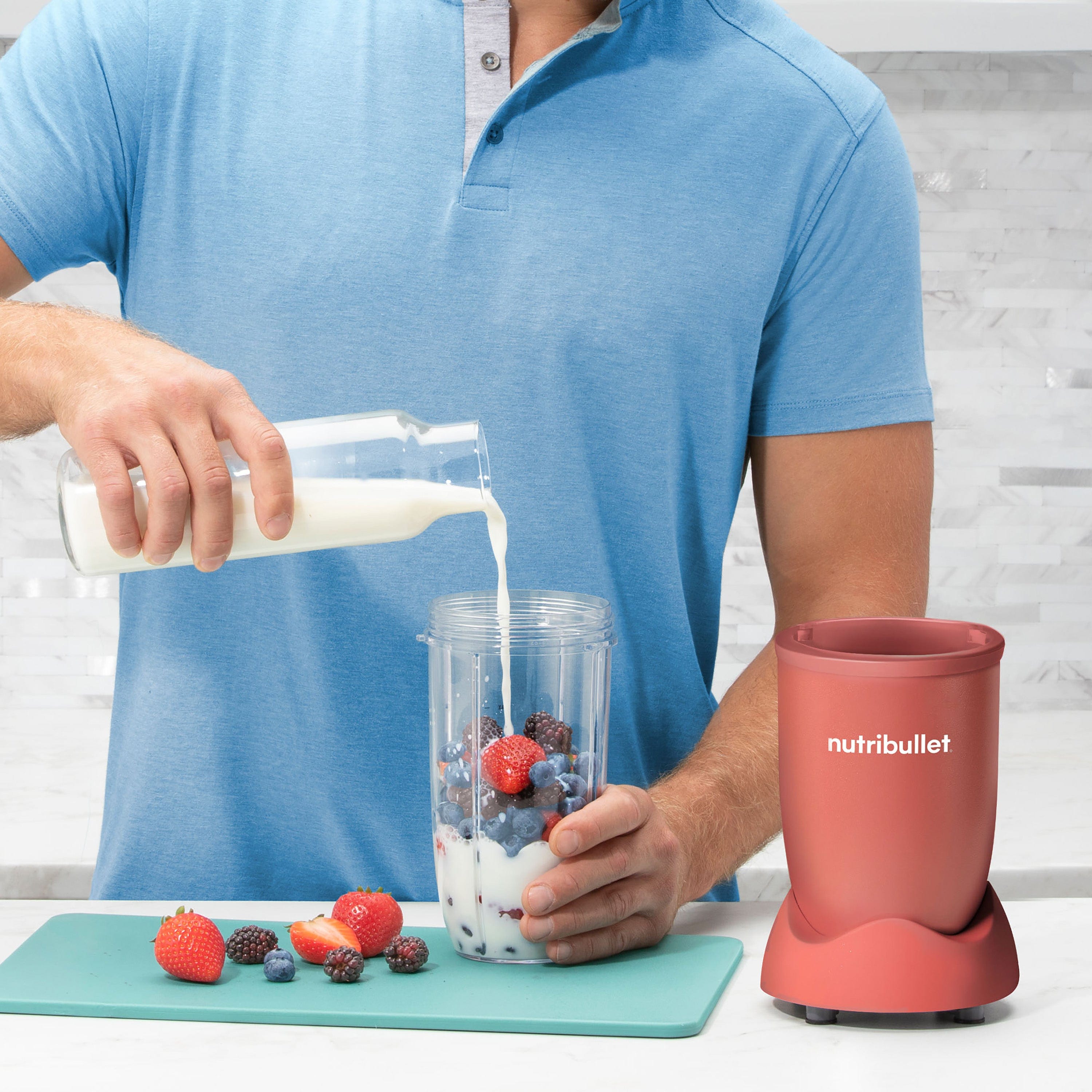 Nutribullet Pro 13-Piece 900W Single Serve Personal Blender, Matte Burgundy