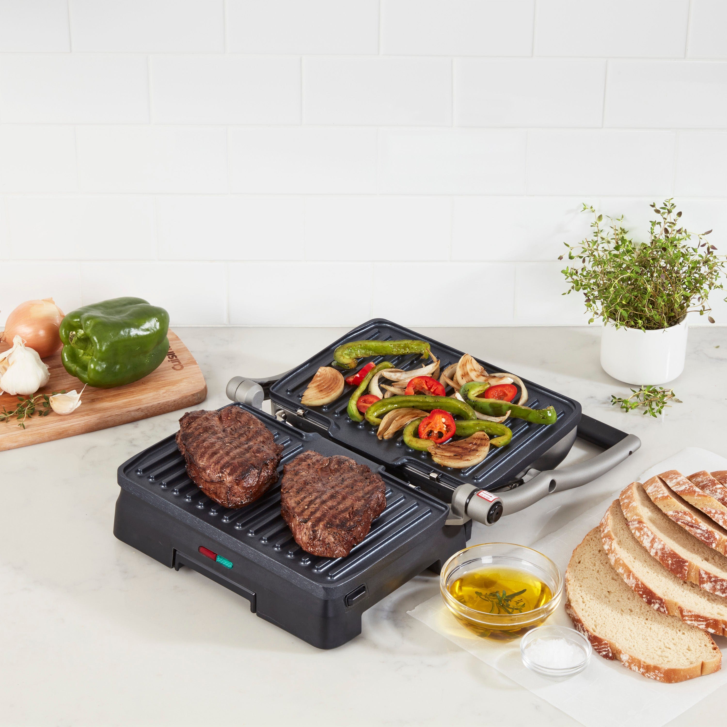 Cuisinart Griddler Grill & Panini Press, Silver
