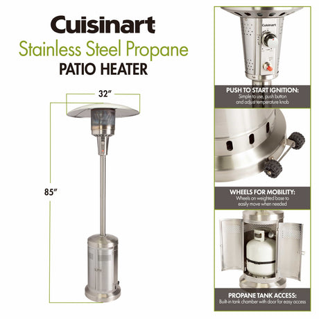 Cuisinart Stainless Steel Propane Patio Heater
