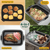 Cuisinart 4-in-1 Expandable Prep & Serve Tub, Black