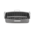 Cuisinart Roasting And Lasagna Pans 17" x 13" Nonstick Roaster with V-Rack, Black