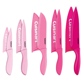 Cuisinart Advantage 10pc Ceramic Coated Knife Set, Pink