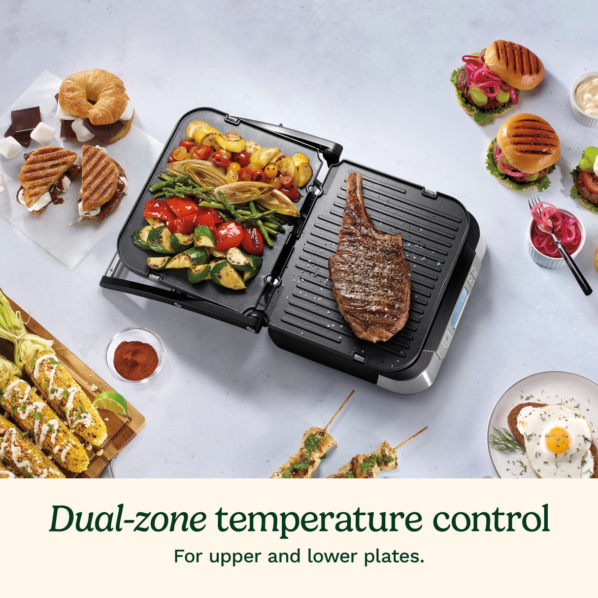 Cuisinart Griddler® with Smoke-Less Mode, Silver