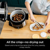 Ninja Foodi 14-in-1 6.5 Quart SmartLid Pressure Cooker Steam Fryer, Silver/Black - Open Box