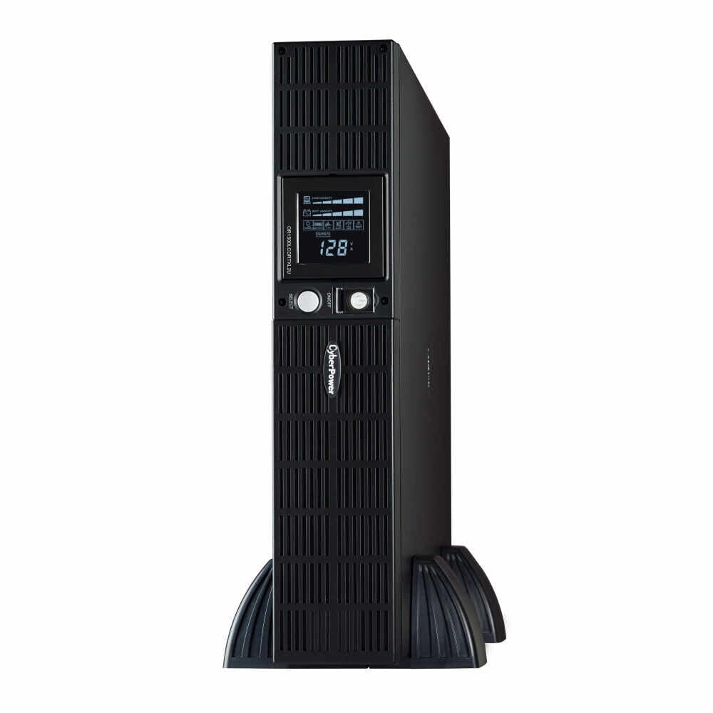 CyberPower Smart App LCD UPS System, 1500VA/1125W, 8 Outlets, AVR, 2U Rack/Tower, Black - Certified Refurbished