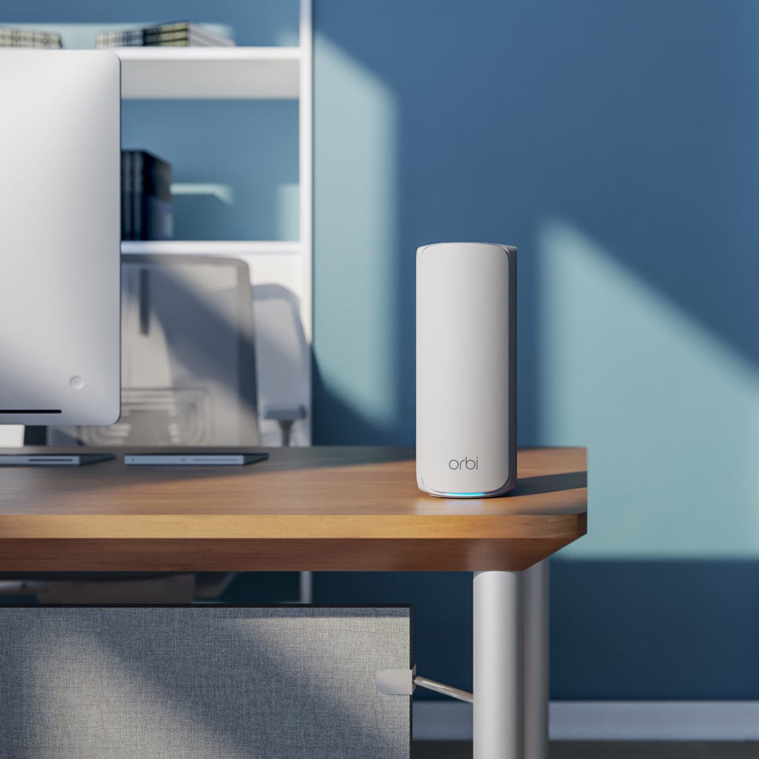 Netgear Orbi 770 Series RBE773 Tri-Band WiFi 7 Mesh System, 3-Pack (Router + 2 Satellites), 11Gbps, Covers Up to 8000 Sq. Ft., White