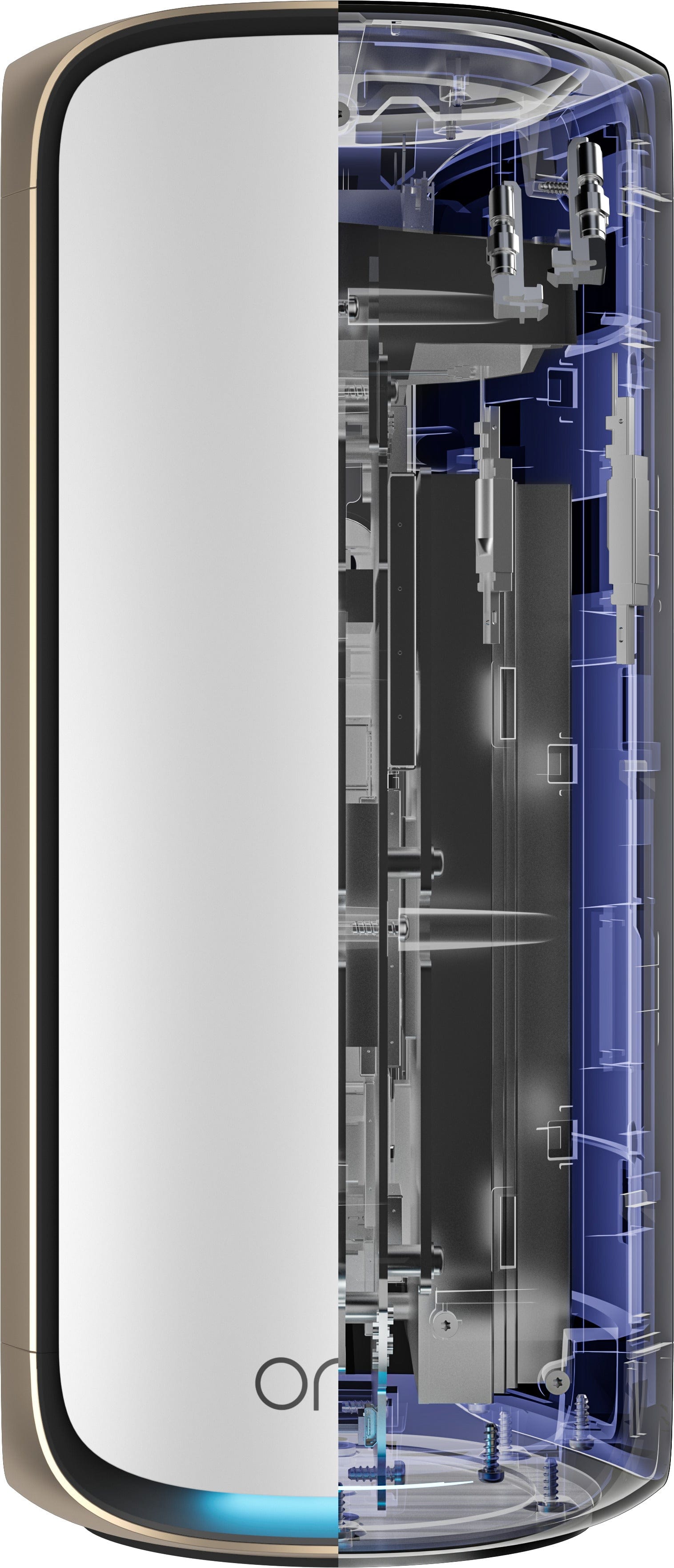 Netgear Orbi 970 Series RBE973S Quad-Band WiFi 7 Mesh System, 3-Pack (Router + 2 Satellites), 27Gbps, Covers Up to 10000 Sq. Ft., White