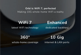 Netgear Orbi 970 Quad-Band WiFi 7 Mesh System, 27Gbps, 10000 sq.ft. Coverage, 200 Devices, Router + 2 Satellites - Certified Refurbished