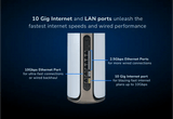 Netgear Orbi 970 Quad-Band WiFi 7 Mesh System, 27Gbps, 10000 sq.ft. Coverage, 200 Devices, Router + 2 Satellites - Certified Refurbished