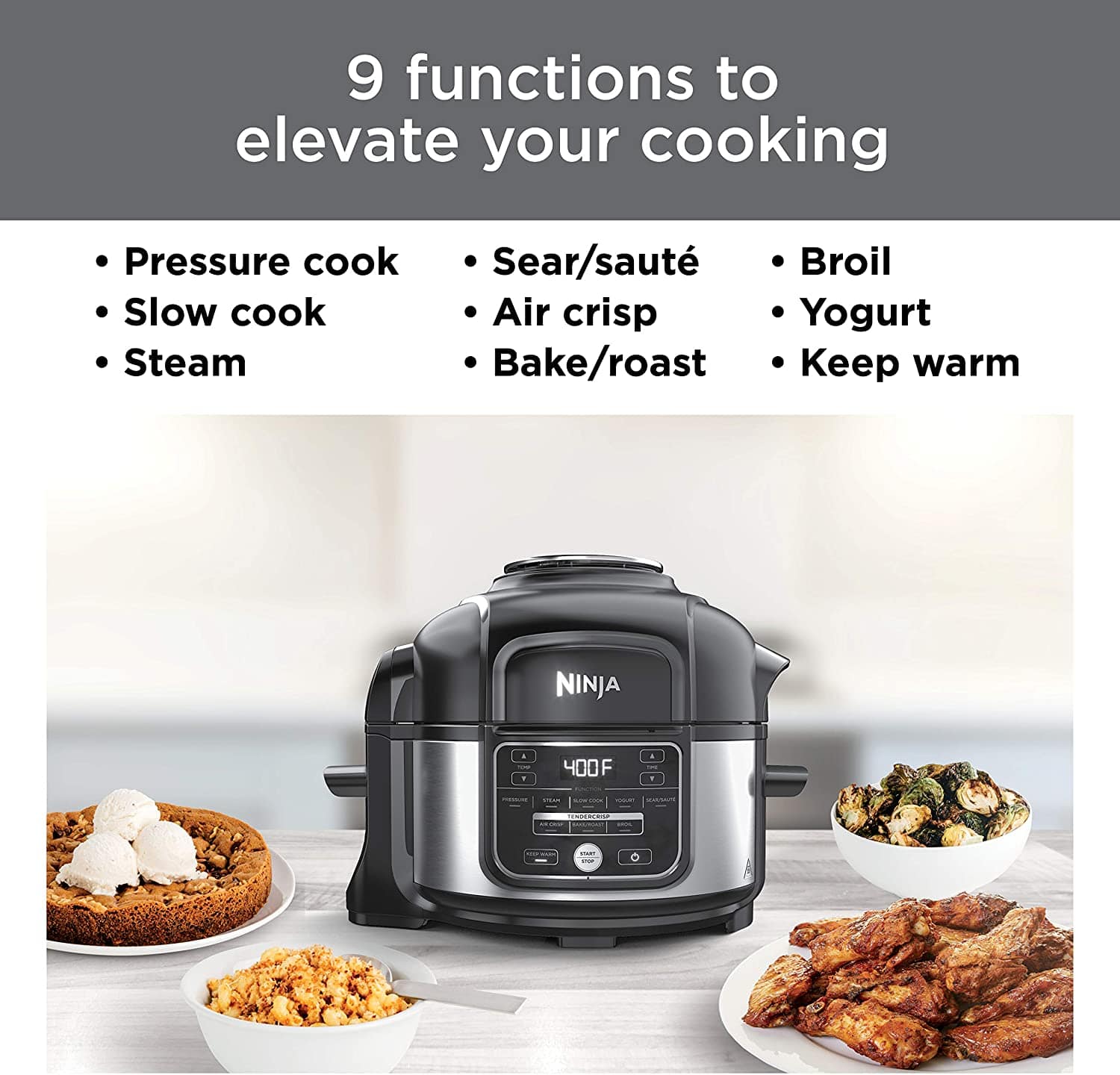 Ninja Foodi 9-in-1 5 Quart Pressure Cooker & Air Fryer