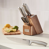 Cuisinart 7pc Stainless Steel Essentials Block Set with Built in Sharpener, Silver