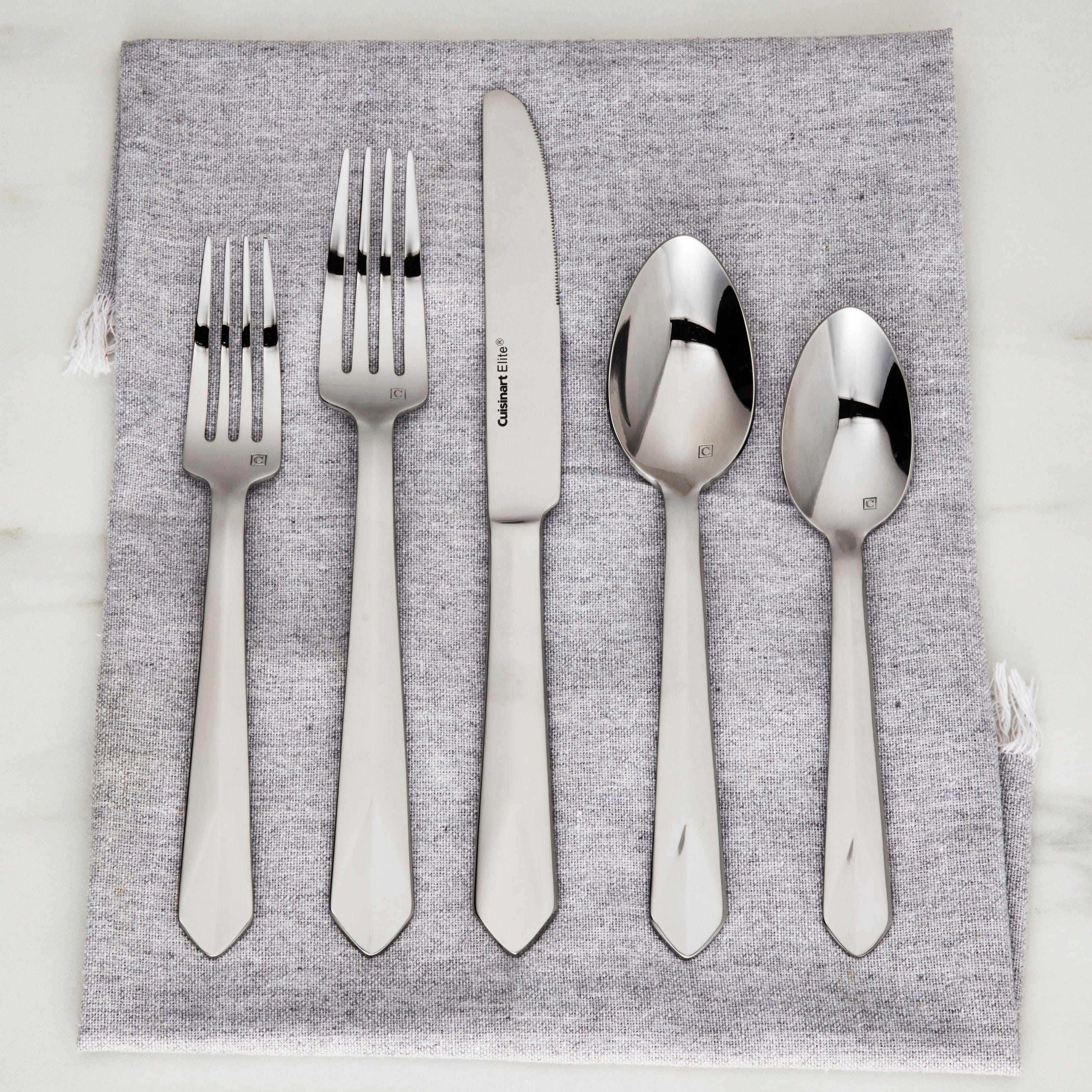 Cuisinart Elite Jolie Collection 20 piece Flatware Set, Silver