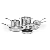Cuisinart Custom-Clad 5-Ply Stainless Steel 10 Piece Cookware Set, Silver