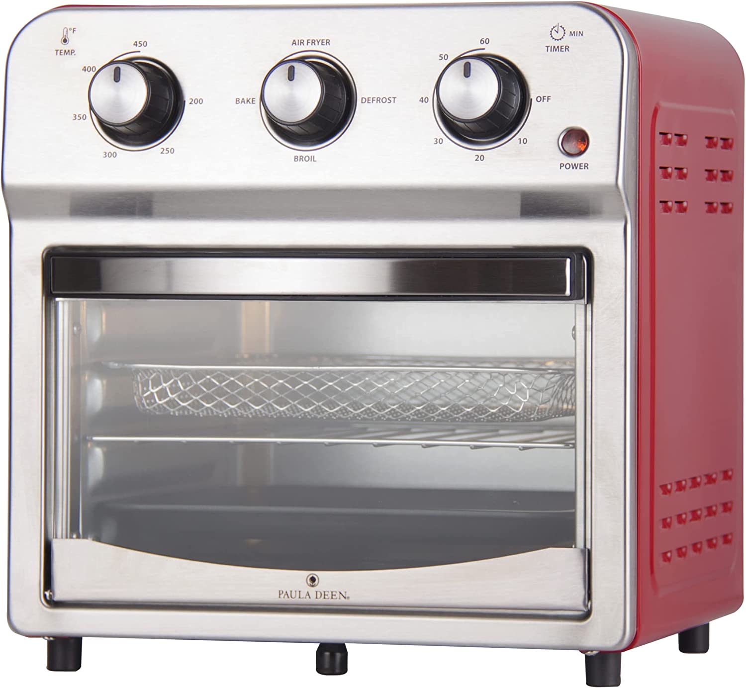 Paula Deen PDGA13SL01R 12.6 Quart Convection Air Fryer Oven Red