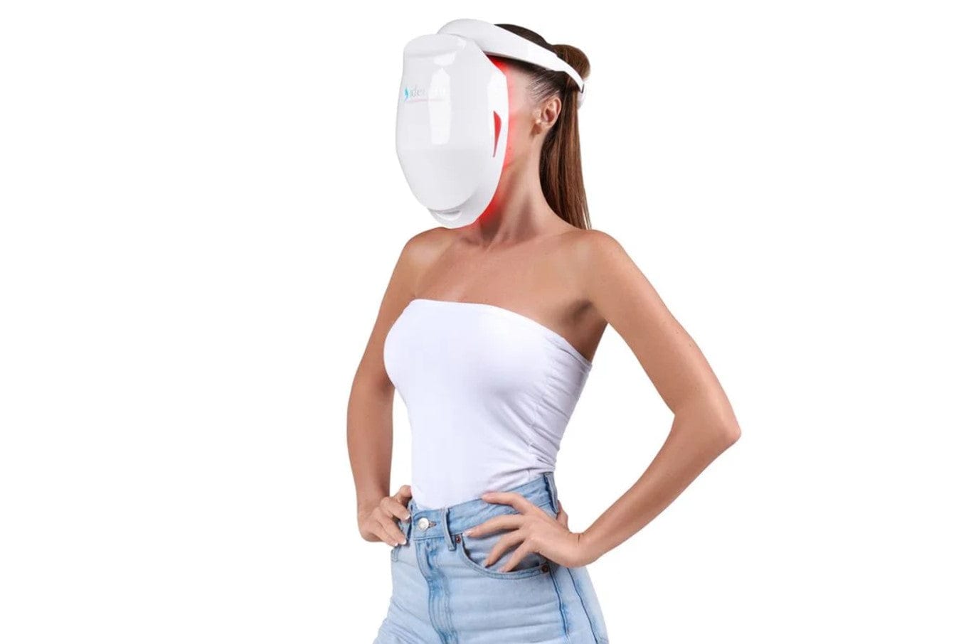 iDerma No Touch, Full-Face Red and Infrared Light Therapy for Fast Smoother, Younger-Looking Skin LED Mask