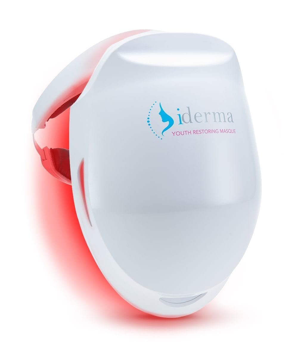 iDerma No Touch, Full-Face Red and Infrared Light Therapy for Fast Smoother, Younger-Looking Skin LED Mask