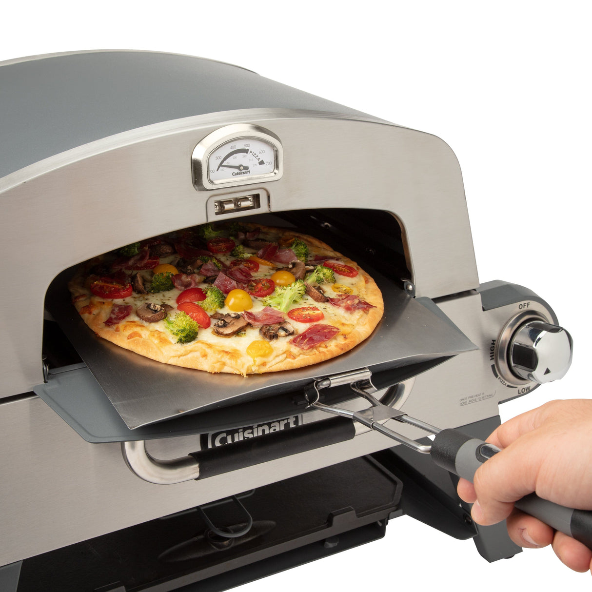 Cuisinart 3-in-1 Grill, Griddle, and Pizza Oven, Gray