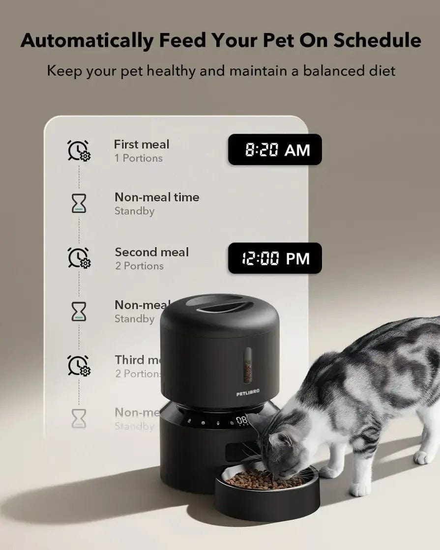 PETLIBRO Granary 3L Automatic Pet Feeder, Black - Certified Refurbished
