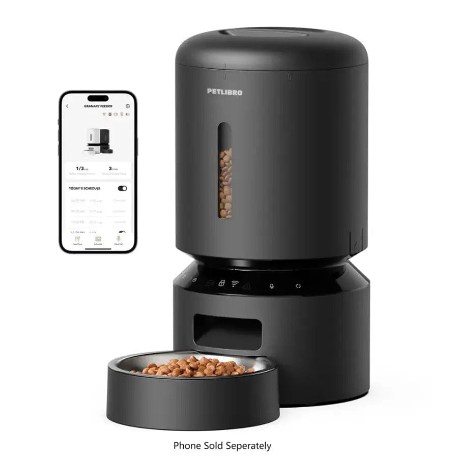 PETLIBRO Granary 5L Automatic Pet Feeder, WiFi Control, Black - Certified Refurbished