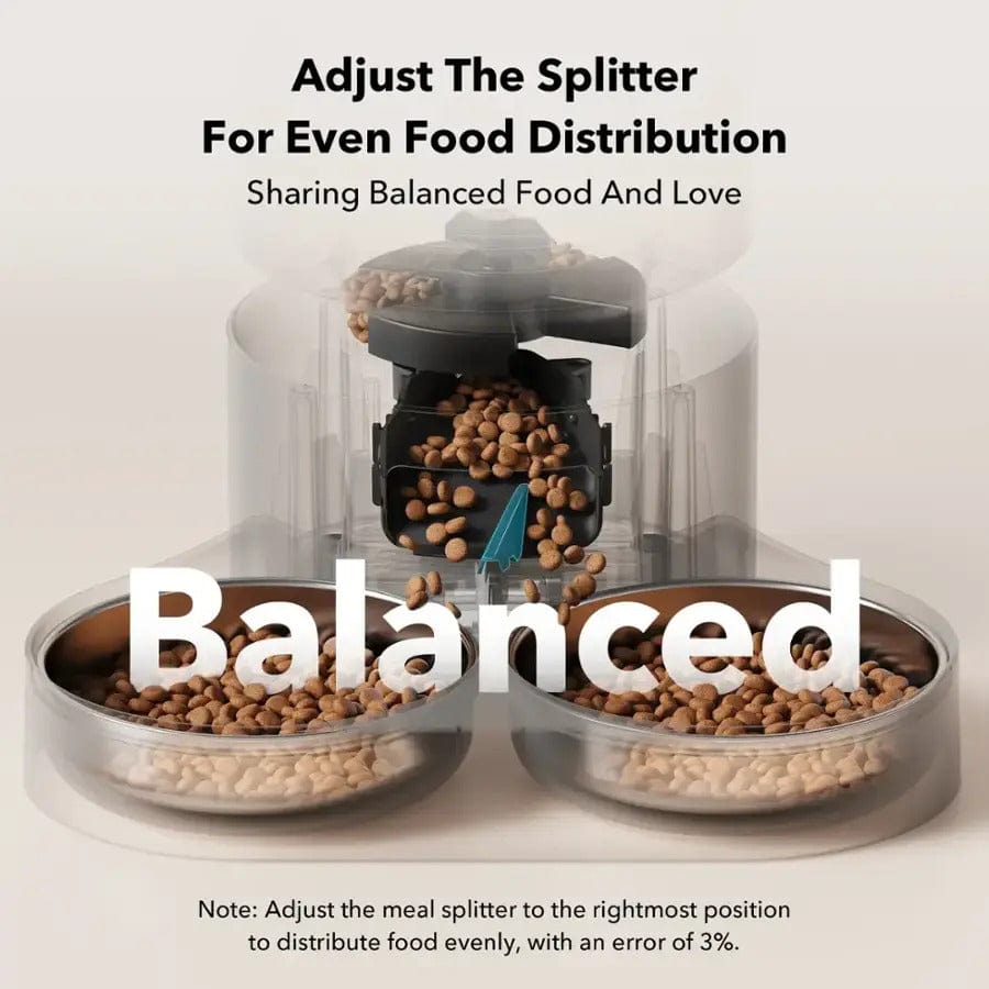 PETLIBRO Granary 5L Automatic Pet Feeder, WiFi Control, Double Tray, Black - Certified Refurbished